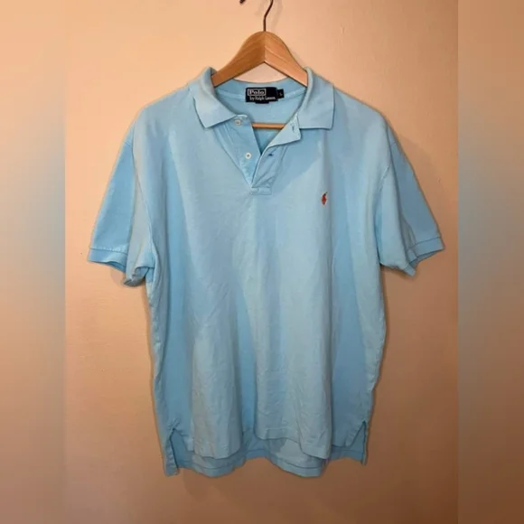 Polo Ralph lauren Men’s Blue Short Sleeve Polo Shirt Size Large - Picture 2 of 10